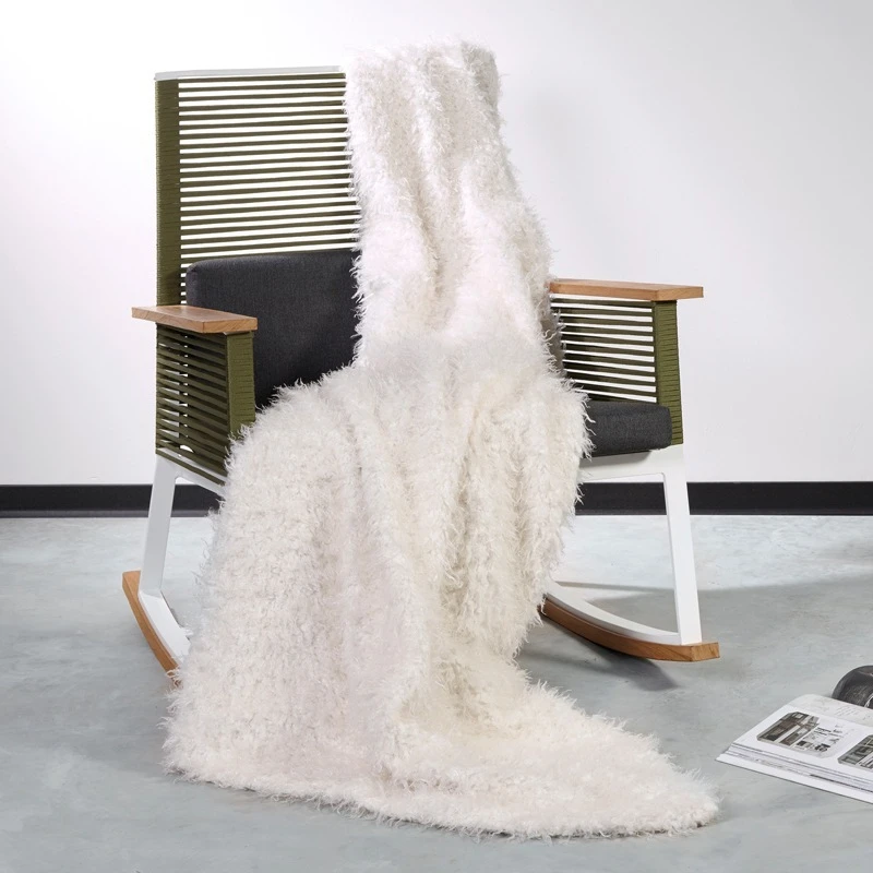 Carma Plaid Webfell Frisé white